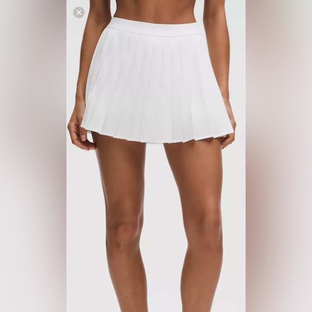lululemon athletica White Pleated Skater Skirt